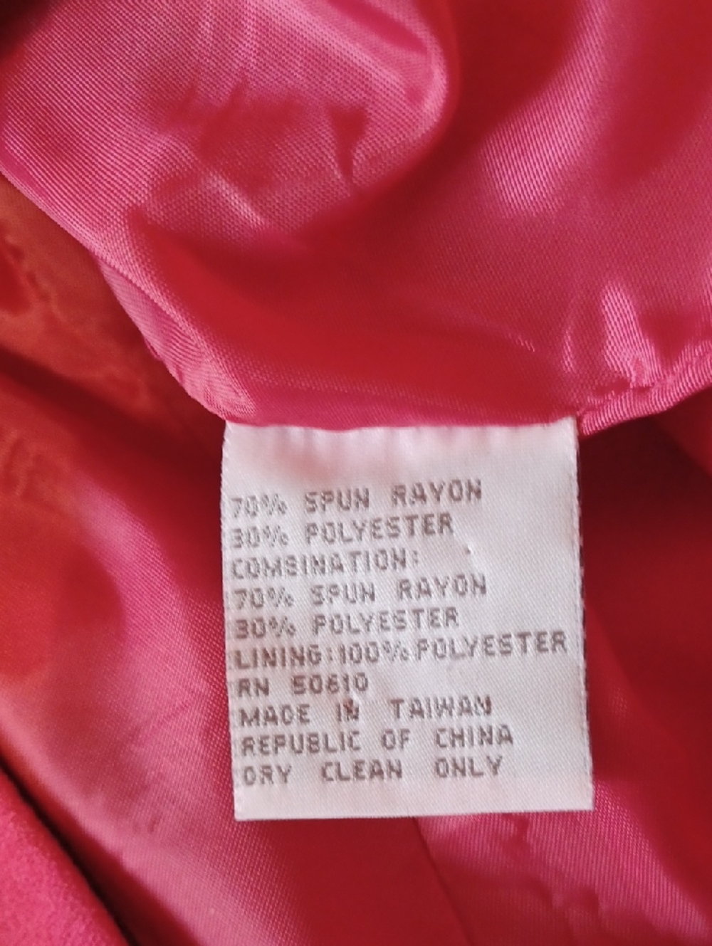 Petite Sophisticate Hot Pink Power Dressing Blazer Contrast Black Cuffs 80s Glam - Picture 13 of 14